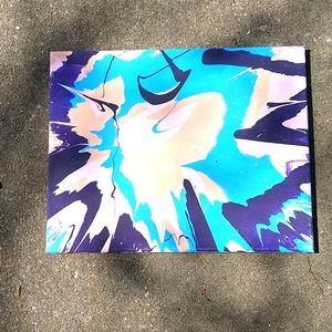 Spin art painting, wall decor.